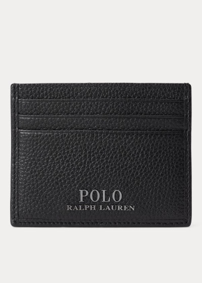 Porta Tarjetas Polo Ralph Lauren Hombre Negros - Pebbled Leather - CTYAW4810